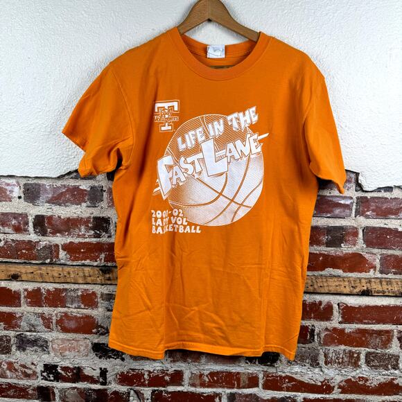 Vintage Tennessee Lady Vols Shirt Large Orange Short Sleeve Basketball 2001 NCAA - Picture 1 of 8
